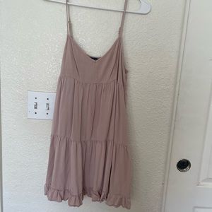Pink ruffled babydoll dress
